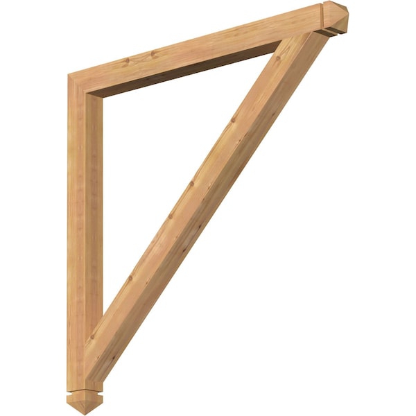 Ekena Millwork Traditional Arts & Crafts Smooth Bracket, Western Red Cedar, 3 1/2"W x 48"D x 48"H BKT04X48X48TRA03SWR - main